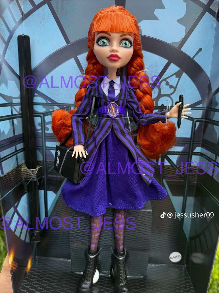Monster High x Wednesday Agnes doll irl photos