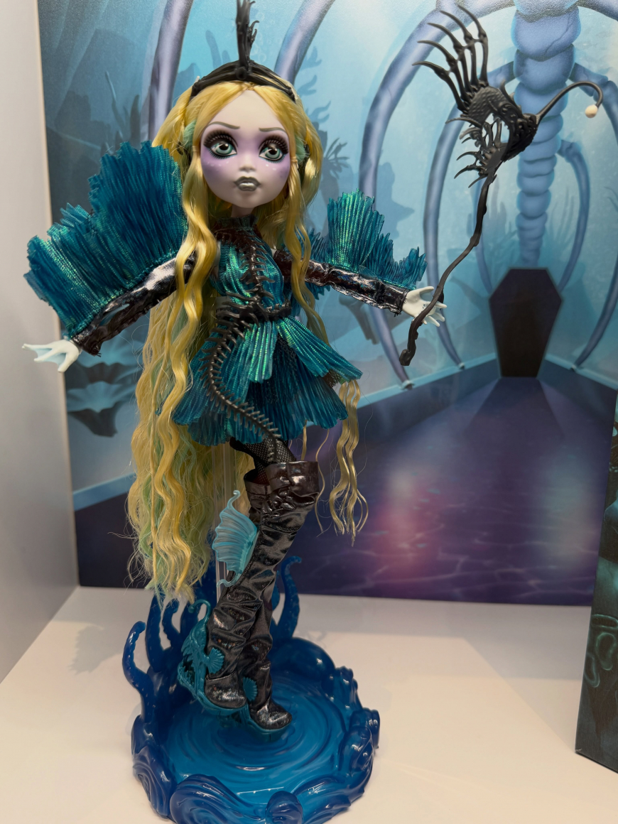 Monster High Skullector Ghouls Rule Lagoona Blue doll Comic Con 2026 in real life photos