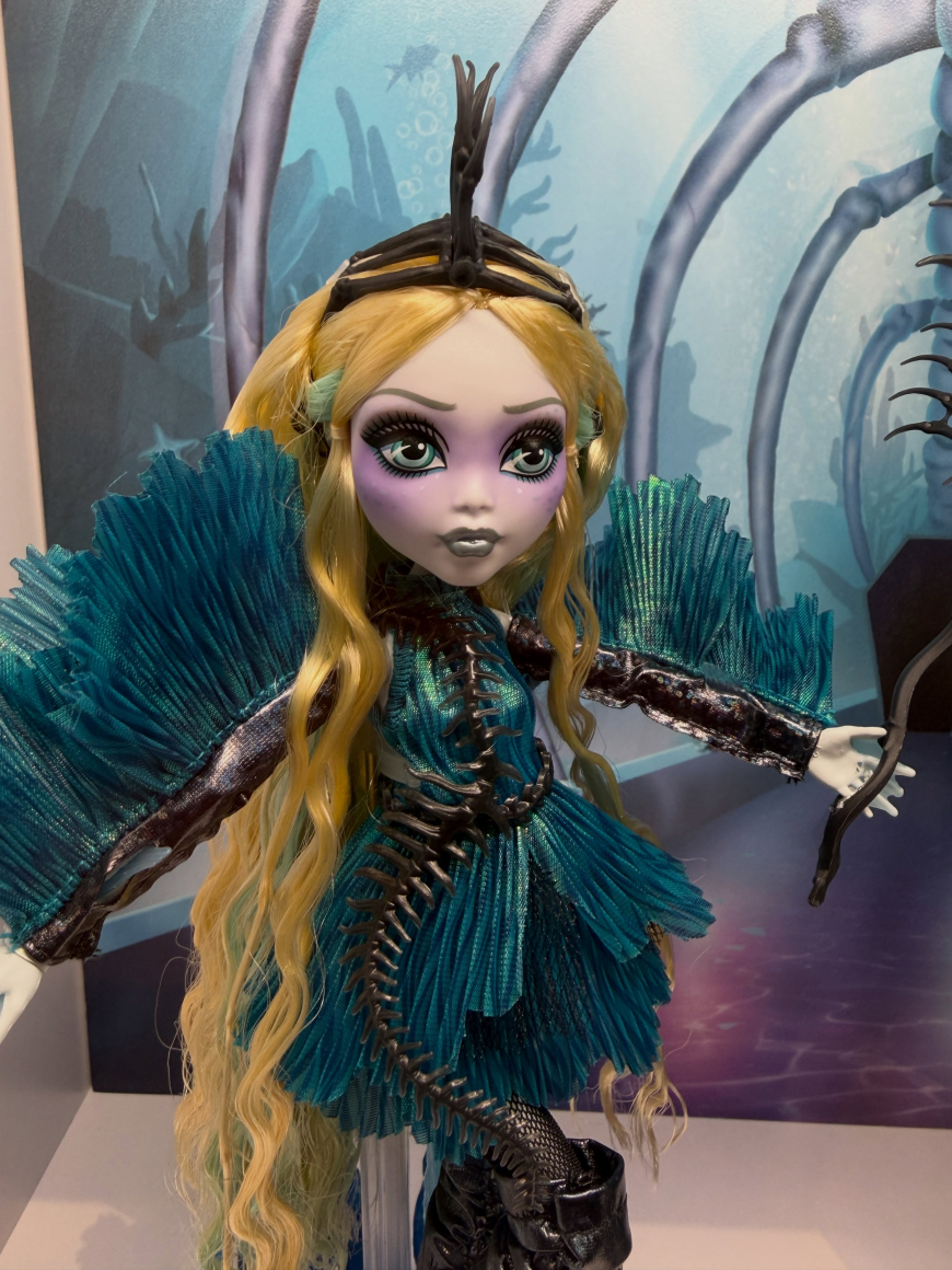 Monster High Skullector Ghouls Rule Lagoona Blue doll Comic Con 2026 in real life photos