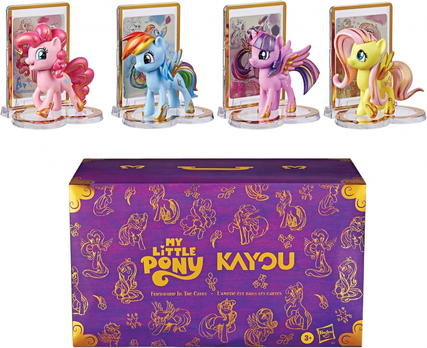 My Little Pony Kayou Friendship in the Cards - 4 Special Edition Pony Toys with Collectible Cards