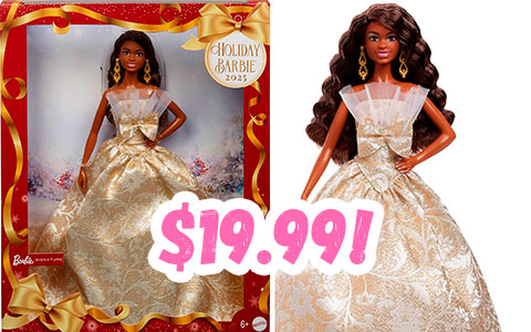 Barbie Signature 2025 Holiday Doll Black Hair on sale