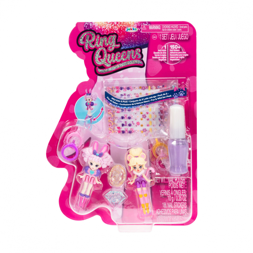 Ring Queens Wild Side 2-Pack Miniature Dolls Hunny Bunny & Mousette