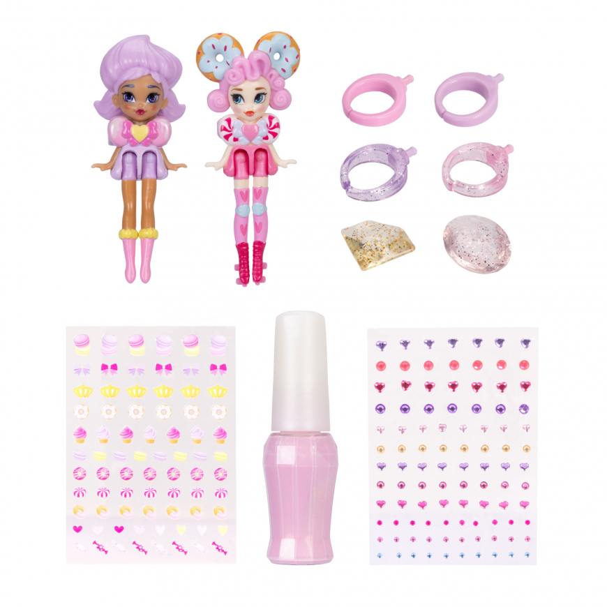 Ring Queens Foodie 2-Pack Miniature Dolls Sugar Pop & Confetti Glaze