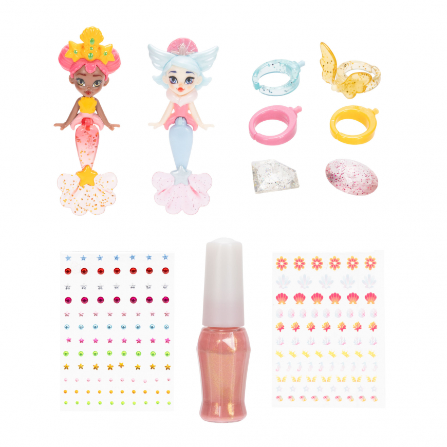 Ring Queens Fanta-Sea 2-Pack Miniature Dolls Marigold & Starlight Mermaid