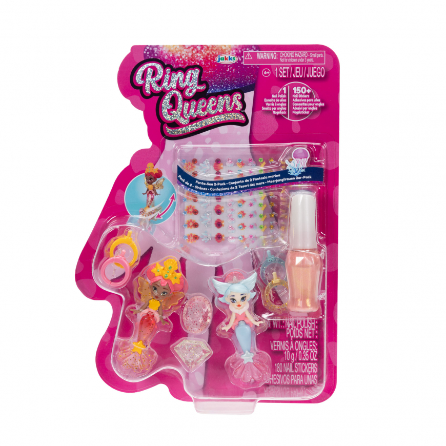 Ring Queens Fanta-Sea 2-Pack Miniature Dolls Marigold & Starlight Mermaid