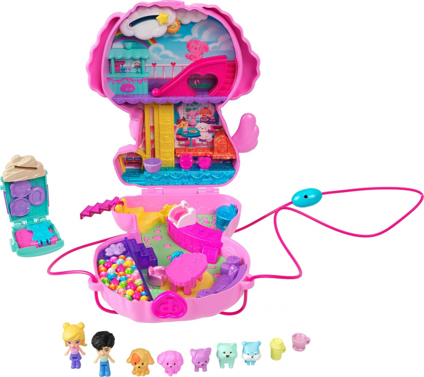 Polly Pocket Café Pup Purse Playset