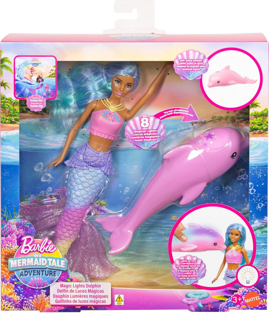 Barbie in a Mermaid Tale Adventure Magic Light Up Dolphin