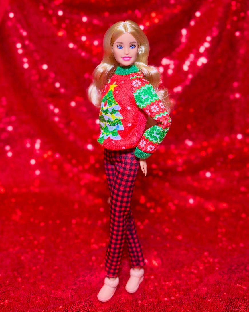 Barbie Signature Holiday Sweaters doll Millie irl photos
