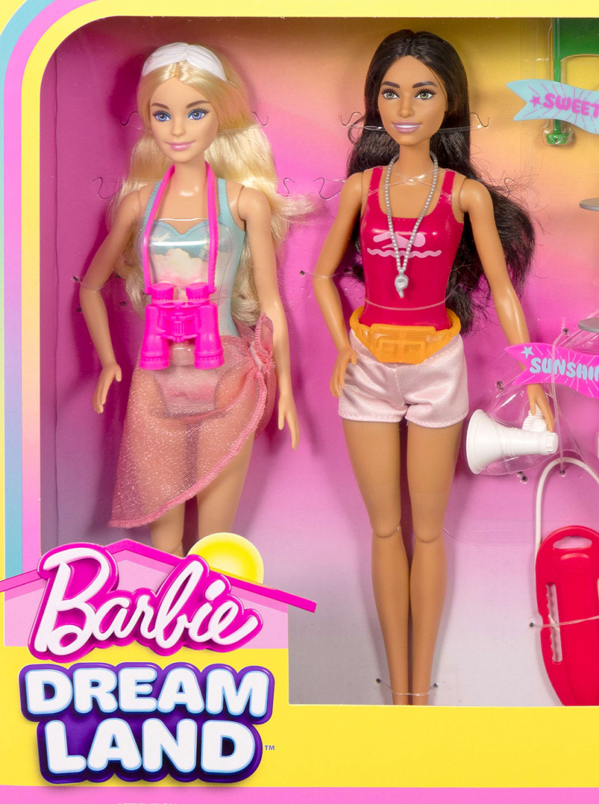 Barbie Dream Land Beach Boardwalk Buildup with 2 Dolls,