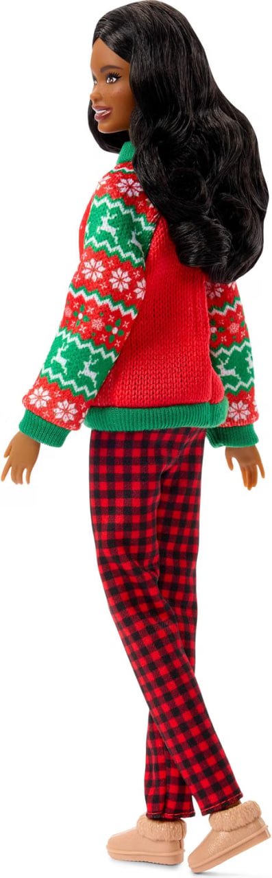 Barbie Signature Holiday Sweaters doll with Long Brunette Hair JML10