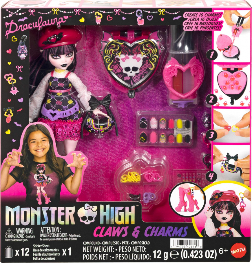 Monster High Claws and Charms Draculaura doll