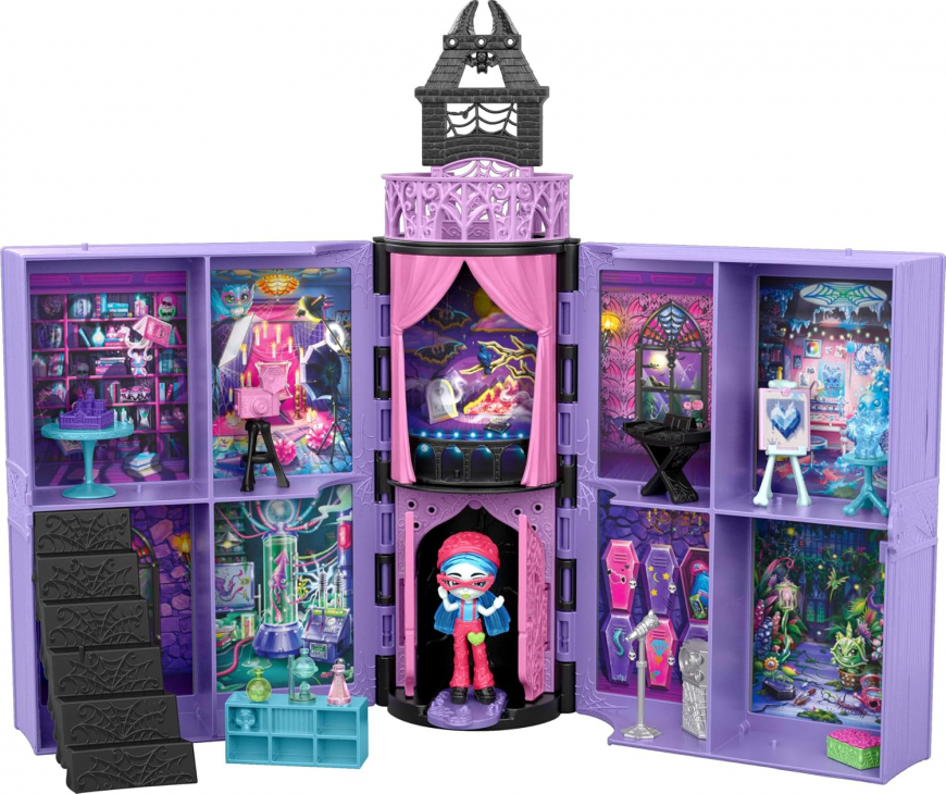 Monster High Little Frights Fearbook playset with Ghoulia Yelps