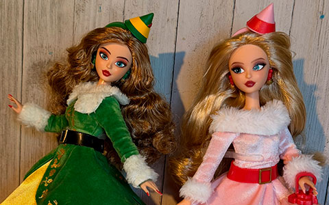 Buddy the Elf and Jovie dolls from Jakks Pacific