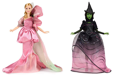 Wicked Glamified Glinda Upland and  Elphaba Thropp collector dolls