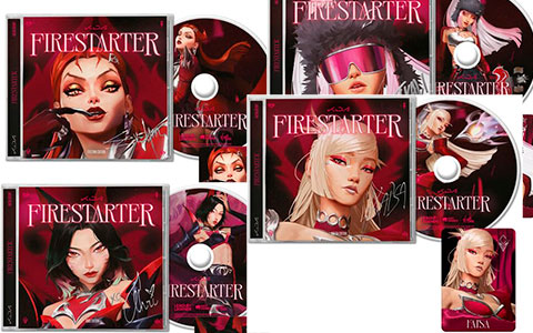 K/DA "FIRESTARTER" Mini-Album (Ahri, Akali, Evelynn, Kai'Sa & BLADES Editions)