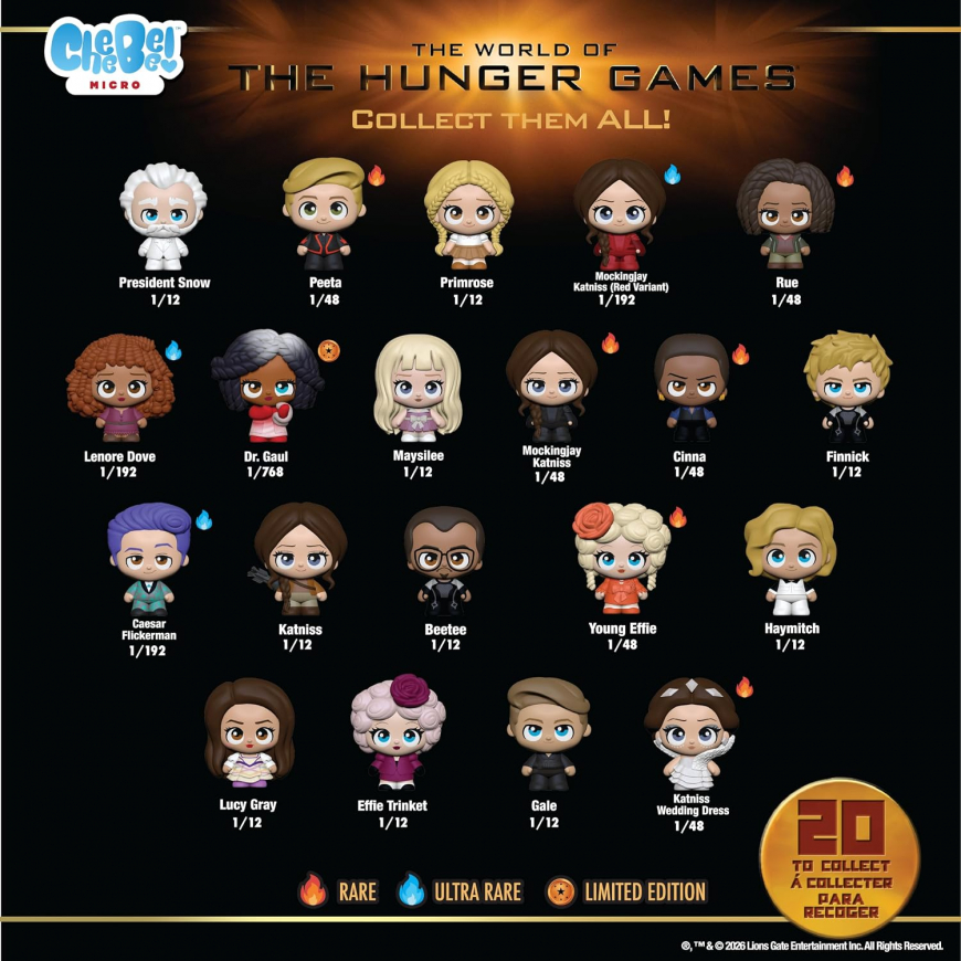 The Loyal Subjects Hunger Games Cheebee Micro Blind Box 12-Pack Set