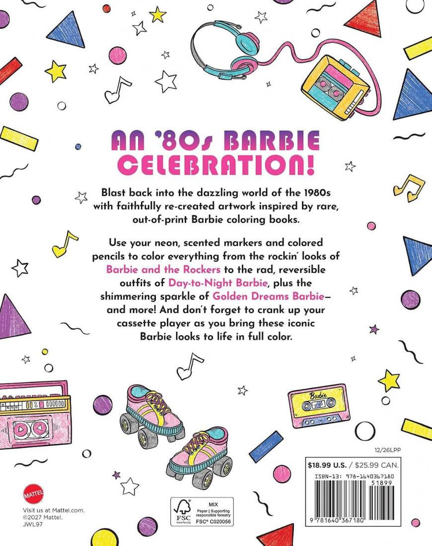 Barbie Totally 80's - The Official Coloring Book