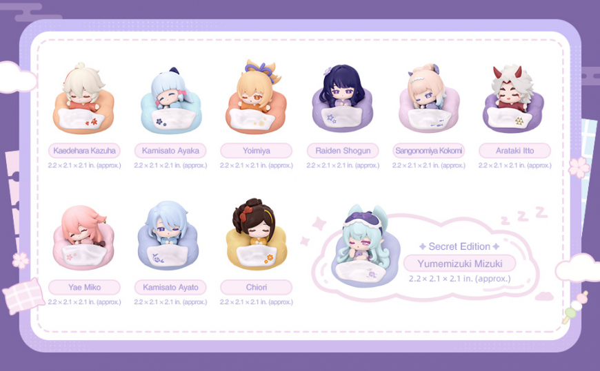 Genshin Impact Cloud Pillow Reverie Series Chibi Fridge Magnet