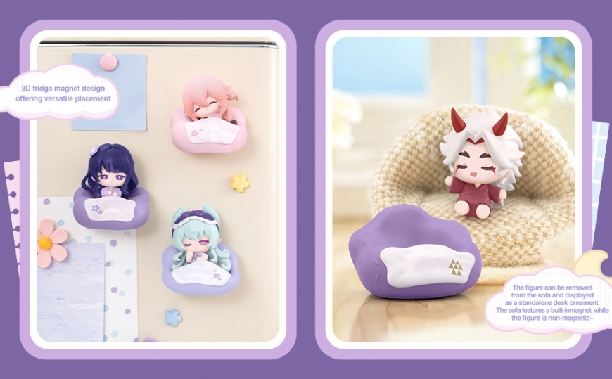 Genshin Impact Cloud Pillow Reverie Series Chibi Fridge Magnet