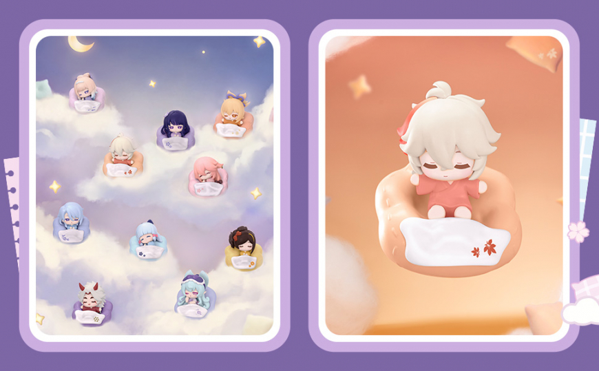 Genshin Impact Cloud Pillow Reverie Series Chibi Fridge Magnet